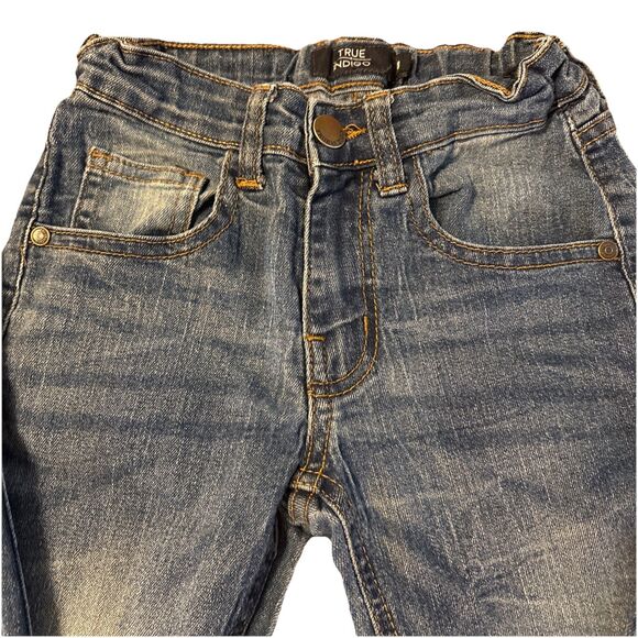 True Indigo Boy's Size 8 Blue Medium Wash Denim Slim Jeans Adjustable Waist - Picture 2 of 8